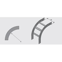 N2ER4504H NEMA 2 Cable Ladder External Riser HDG