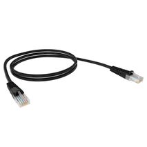 CERTECH Cat6 24AWG U/UTP RJ45 Patch Lead, 1m, Black PVC Jacket
