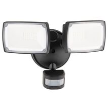 Onyx Twin Head LED Security Flood Light with PIR Sensor