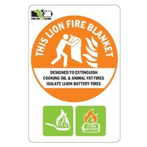 Lithium-Ion Battery Fire blanket location sign – LI-ion Fire Solution [ SIGN-L-ID-LION-FB ]