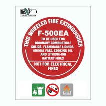 Mobile F-500 Extinguisher location sign – LI-ion Fire Solution [ SIGN-L-IDMOBF-500 ]