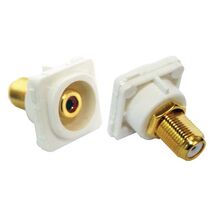 RCA TO F TYPE CONNECTOR WHITE