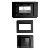 WALL PLATE, COMBINATION FLUSH AND BULL NOSE BRUSH, BLACK