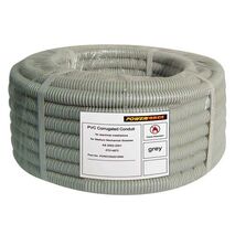 CONDUIT, FLEX, 25mm x 50m GRY PVC MD
