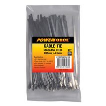 CABLE TIE, 316 STAINLESS STEEL 200mm x 4.6mm [100] PACK