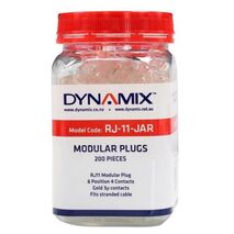 RJ MODULAR PLUG, 6P4C MULTISTRAND, [200] JAR