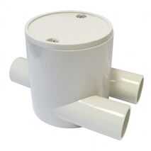 JUNCTION BOX PVC 20mm, 3 WAY TANGENTIAL Y DEEP GREY (10)