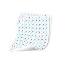 SHEET LABELS, WRAP, LAMINATED POLY, WHITE, 24 x 23mm [2592]