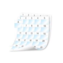 SHEET LABELS, WRAP, LAMINATED POLY, WHITE, 41 x 42mm [1008]