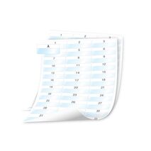 SHEET LABELS, WRAP, LAMINATED POLY, WHITE, 54 x 23mm [1008]