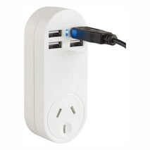 PLUG-IN ADAPTOR WITH USB OUTLETS
