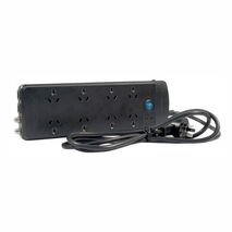 POWERBOARD BLACK 8 WAY SURGE PROTECTED