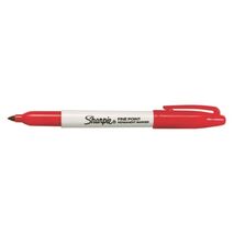 SHARPIE FINE POINT MARKER 1mm TIP, RED (12)