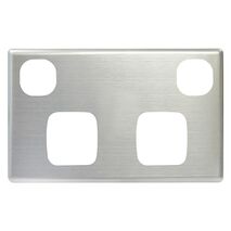 POWER POINT COVER PLATE DOUBLE STAINLESS STEEL