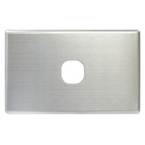 SWITCH COVER PLATE, 1 GANG BRUSHED SSTEEL, SUITS S SERIES