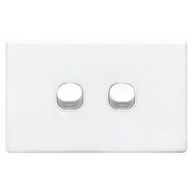 SWITCH PLATE ONLY, NO MECHS 2 GANG W/COVER, S SERIES