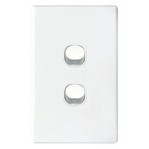 SWITCH, SLIM, VERTICAL, 2 GANG 16A, TWO WAY