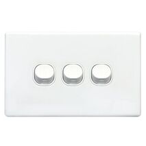 SWITCH PLATE ONLY, NO MECHS 3 GANG W/COVER, S SERIES