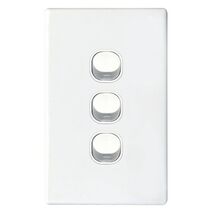 SWITCH, SLIM, VERTICAL, 3 GANG 16A, TWO WAY