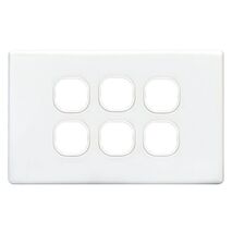 SWITCH PLATE ONLY, NO MECHS 6 GANG WITH COVER