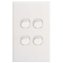 SWITCH, SLIM, VERTICAL, 4 GANG 16A, TWO WAY