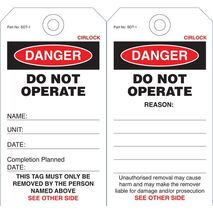 SAFETY TAG, CARDBOARD 140x75mm DANGER DO NOT OPERATE [100]
