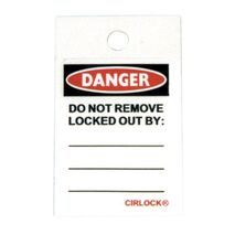 SAFETY TAG, PVC 80x50mm DANGER DO NOT REMOVE, [2] PK