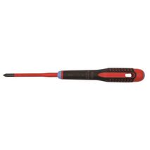 SCREWDRIVER, 1000V, SLIM LINE POZIDRIVE No1, BLADE LGTH 80mm