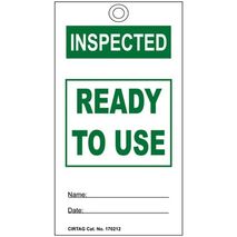 TAG 140 x 75mm POLY INSPECTED - READY TO USE [10]