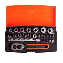 SOCKET SET, MINI 25 PIECE 1/4in DRIVE