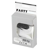 TIE STRAP 2.5mx25mm TRANSPORT CAP.400kg RED [2] PACK