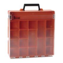 ROLACASE WITH 6 DIVIDERS (CLEAR LID) ORANGE 370x370x85