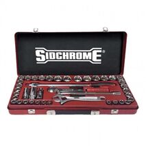 SOCKET SET, 1/2in DRIVE 42 PIECE METRIC/AF