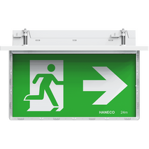 HANECO ESODO BLACK SLIM RECERESSED EXIT 24M VIEWING 1.5W LI BATTERY 376x80x232MM IP20 1.5HRS
