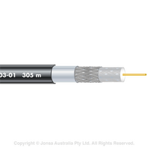 CABLE, COAXIAL RG6 TRI, BLACK, 305M