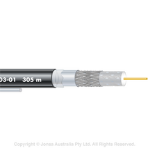 CABLE, COAXIAL RG6 TRI FLOODED WITH MESSENGER,305M