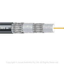 CABLE, COAXIAL RG11 QUAD, BLACK, 305M