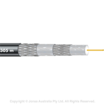 CABLE, COAXIAL RG6 QUAD, BLACK, 305M