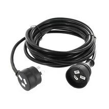 EXTENSION LEAD Piggy Back 15A 10m Flex Blk / 10A Plug