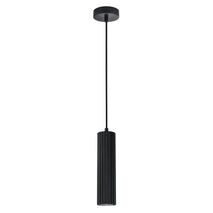PENDANT GU10 10W White Aluminium Ribbed Cylinder OD65mm