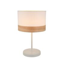 TABLE ES MED Blk Cloth RND OD300mm w/Wood Veneer Trim