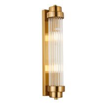 Wall Int S/M 2 x SES Up/Dn CLR Glass Rod w/ White Base