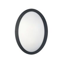 BULKHEAD 12W OVAL Blk 4K IP66 OD330mm 800 Lm