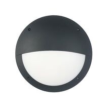 BULKHEAD 12W RND Blk 4K IP66 OD300mm Eyelid 500 Lm
