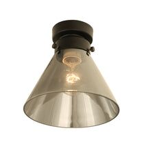 DIY Batten Fitting SML CLR Glass CONE OD180mm w/Chrome