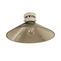 DIY Batten Fitting LGE Smoke Glass CONE OD300mm w/Blk