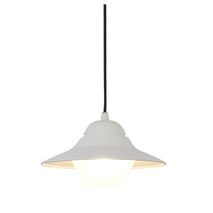 PENDANT ES Matt Blk SUN HAT IP44 OD340mm  Frosted Diff