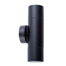 PILLAR S/ADJ 12V MR16 Blk IP65 RND B/Plate