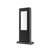 BOLLARD 12.5W RECT Matt Blk 3K IP54 H500mm 2 Diff 645 Lm