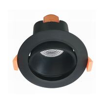 D/L FIXED DIMM 9W RND COB GIMBAL BLK Tri IP20 90mm P/C 800 Lm